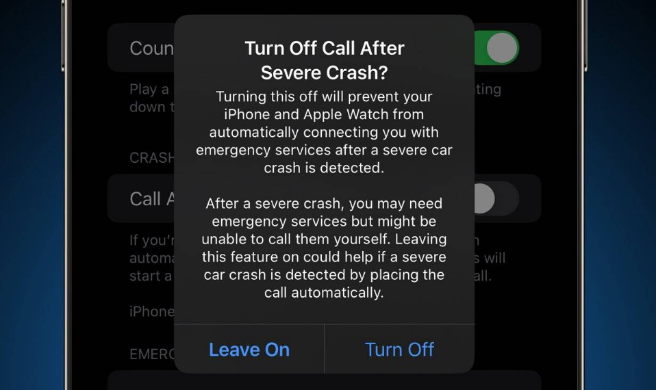 马村苹果14维修分享 iPhone 14 和 Apple Watch 上关闭崩溃检测 